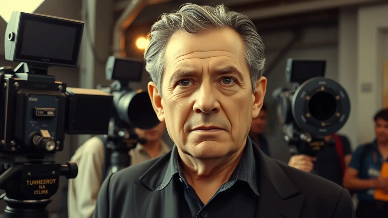 Humberto Mauro no set de filmagem, pioneiro do cinema brasileiro.