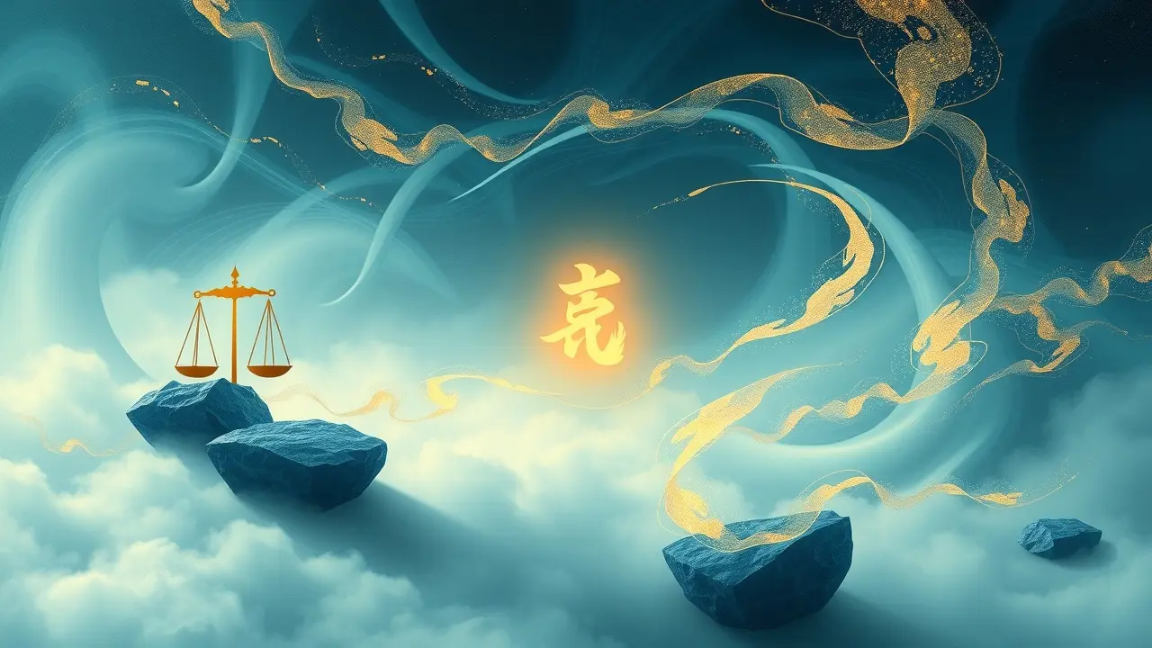 Interpretação de sonho com héng: equilíbrio e reflexão.