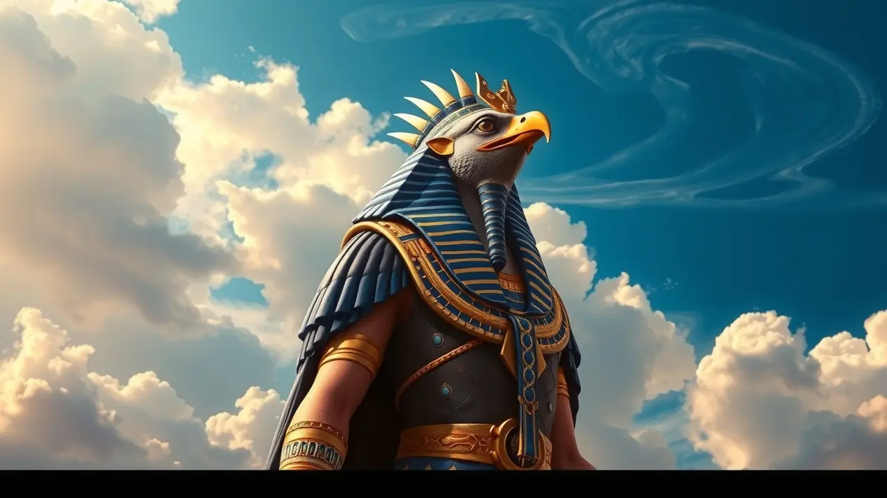 Hórus, deus egípcio da proteção e poder.