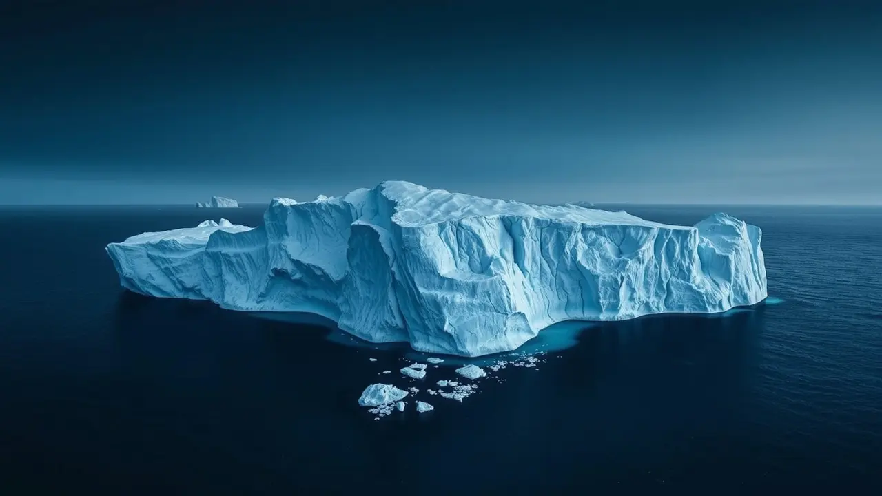 Sonhar com Iceberg à Deriva: Descubra o Significado Oculto Iceberg à deriva em oceano azul