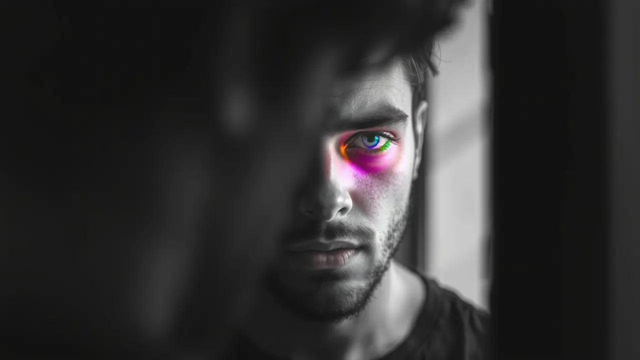 Sonhar com Identidade: Descubra os Significados e Interpretações Reflexo colorido em espelho representando a identidade