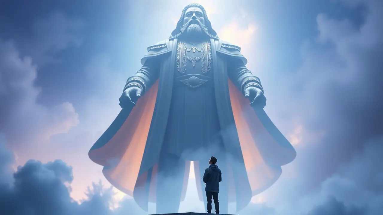 Pessoa admirando um ídolo em sonho