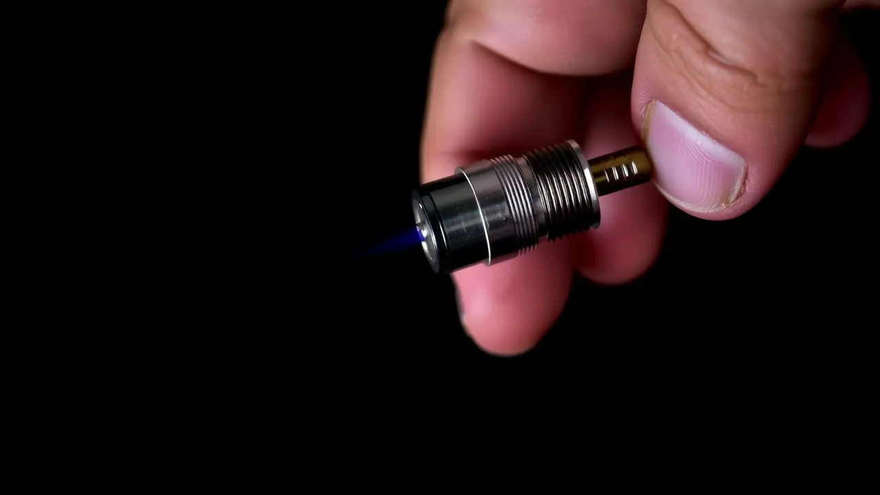 Sonhar com Ignitor: Desvende os Significados e Simbolismos Ocultos Mão segurando ignitor emitindo faísca azul