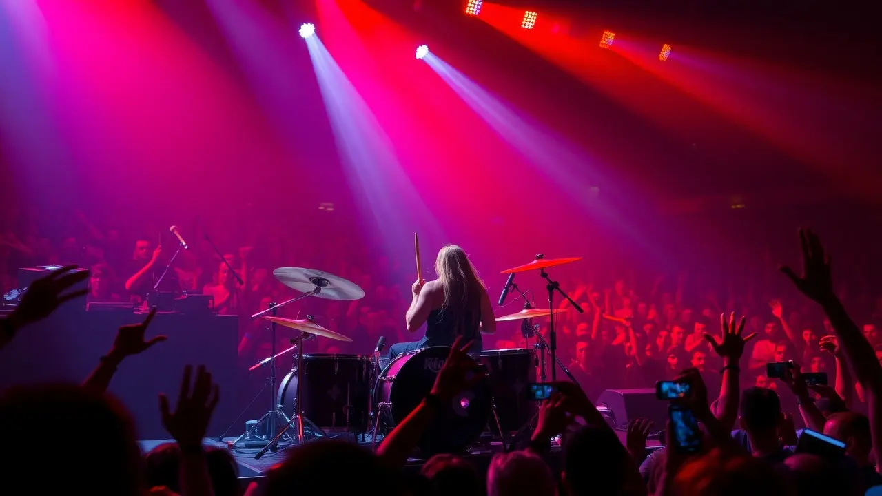 Igor Cavalera tocando bateria em show
