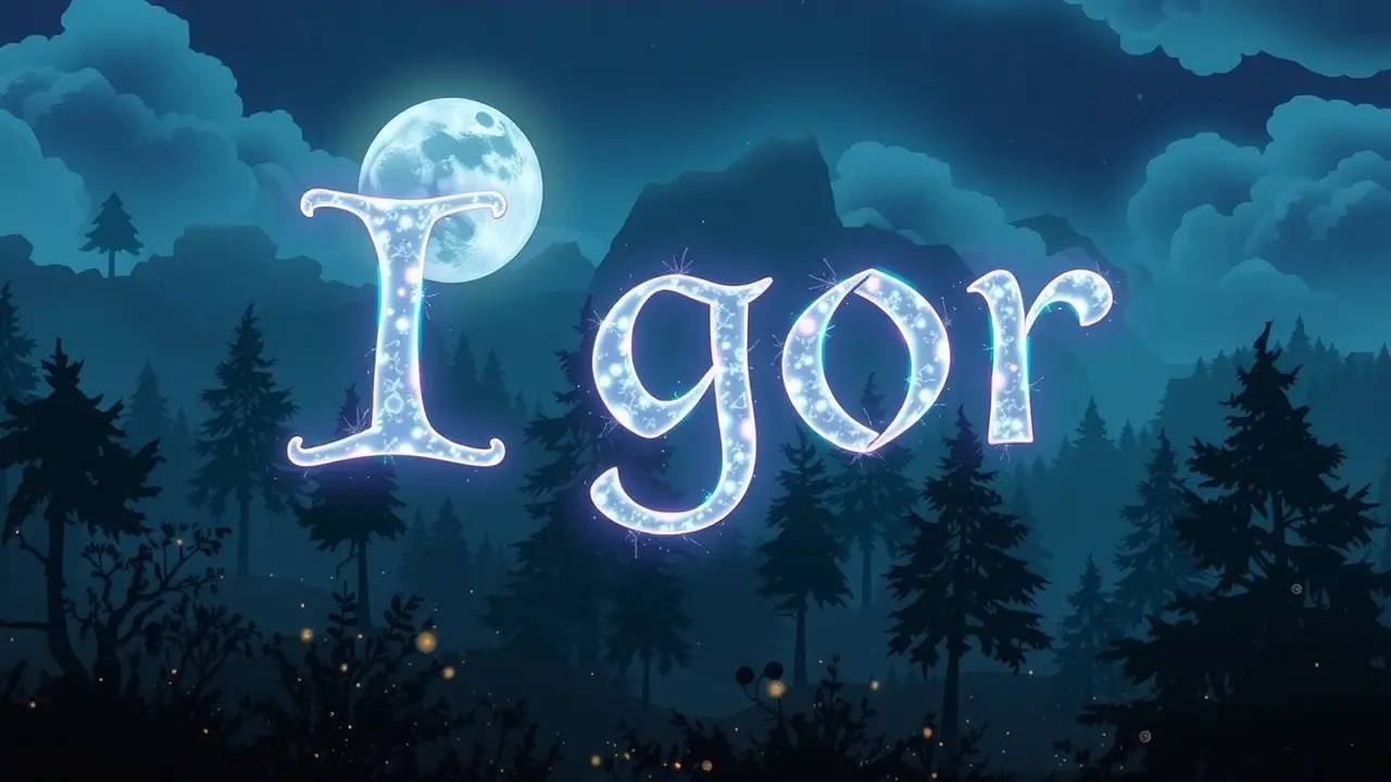 Sonho com o nome Igor em letras brilhantes