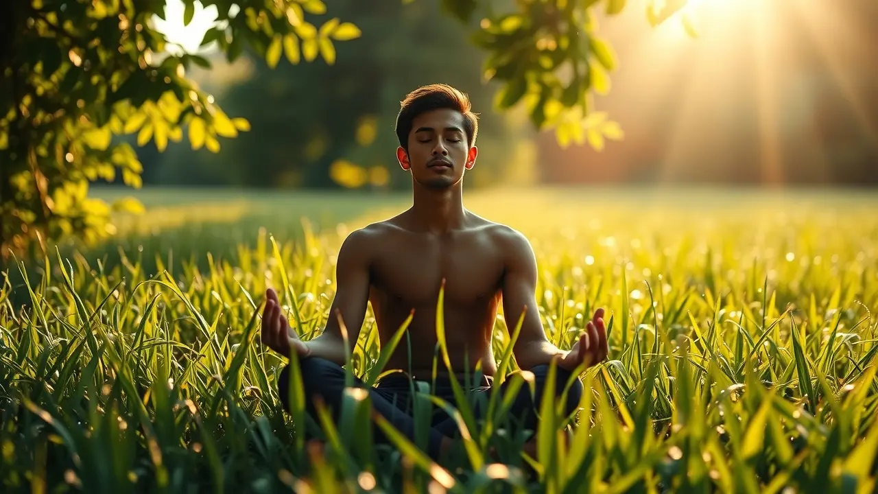 Sonhar com Imanência: Desvende os Significados e Reflexões Pessoa meditando na natureza, simbolizando a imanência.