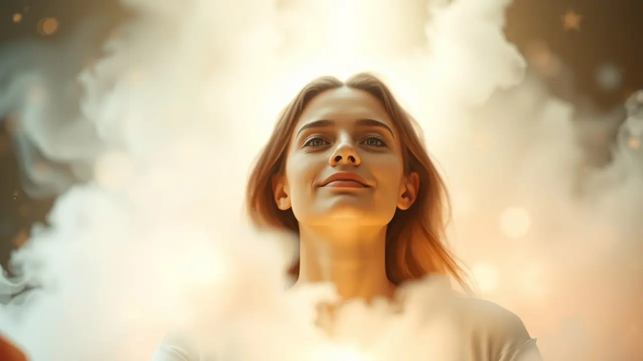 Sonhar com Incorporação: Desvende os Significados e Simbolismos Sonho com incorporação: pessoa envolvida em luz suave