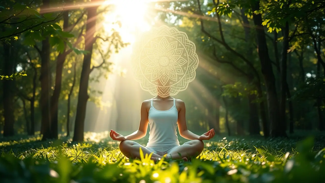 Sonhar com Individuação: Desvende o Significado Profundo Pessoa meditando com mandala, representando individuação.