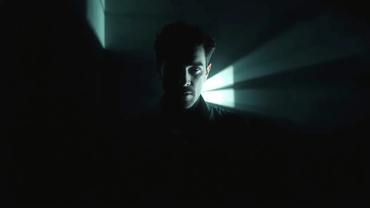 Sonhar com Infiltrado: Decifre os Significados e Alertas! Homem espreitando no escuro, sonho com infiltrado