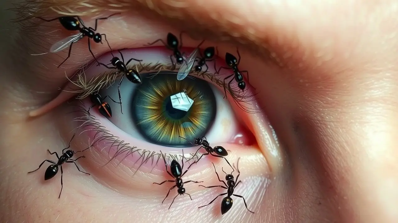 Sonho perturbador com insetos próximos ao olho
