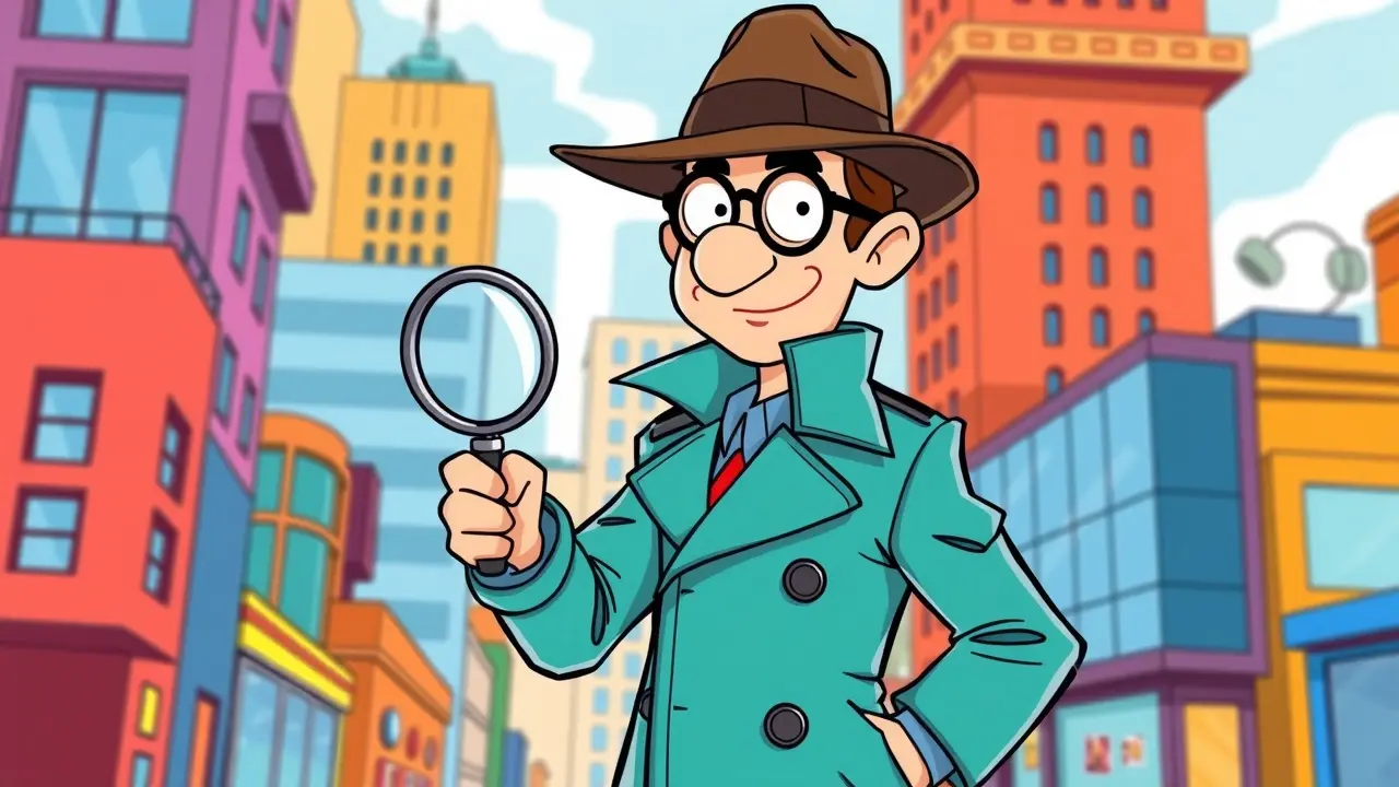 Sonhar com Inspetor Bugiganga: Desvende os Significados! Inspetor Bugiganga sorrindo com lupa na mão