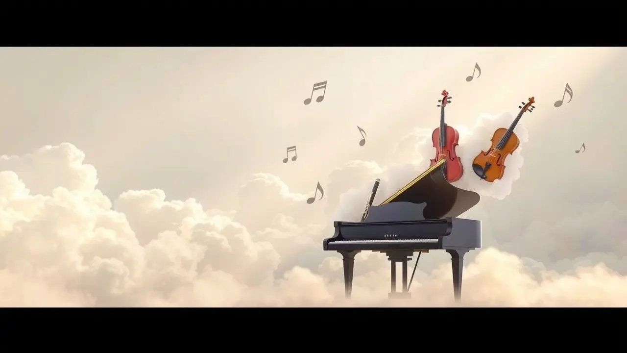 Sonhar com Instrumental: Desvende os Significados Ocultos Sonho com instrumental: piano e instrumentos nas nuvens