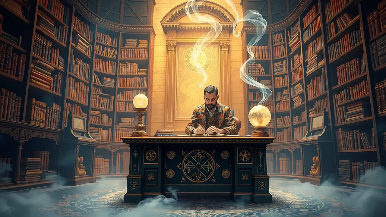 Significado de Sonhar com Interpretação: Desvende os Mistérios do Subconsciente Interpretação de sonhos em um cenário místico.