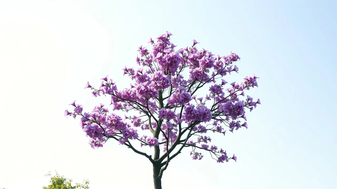 Ipê-roxo florido exuberante.