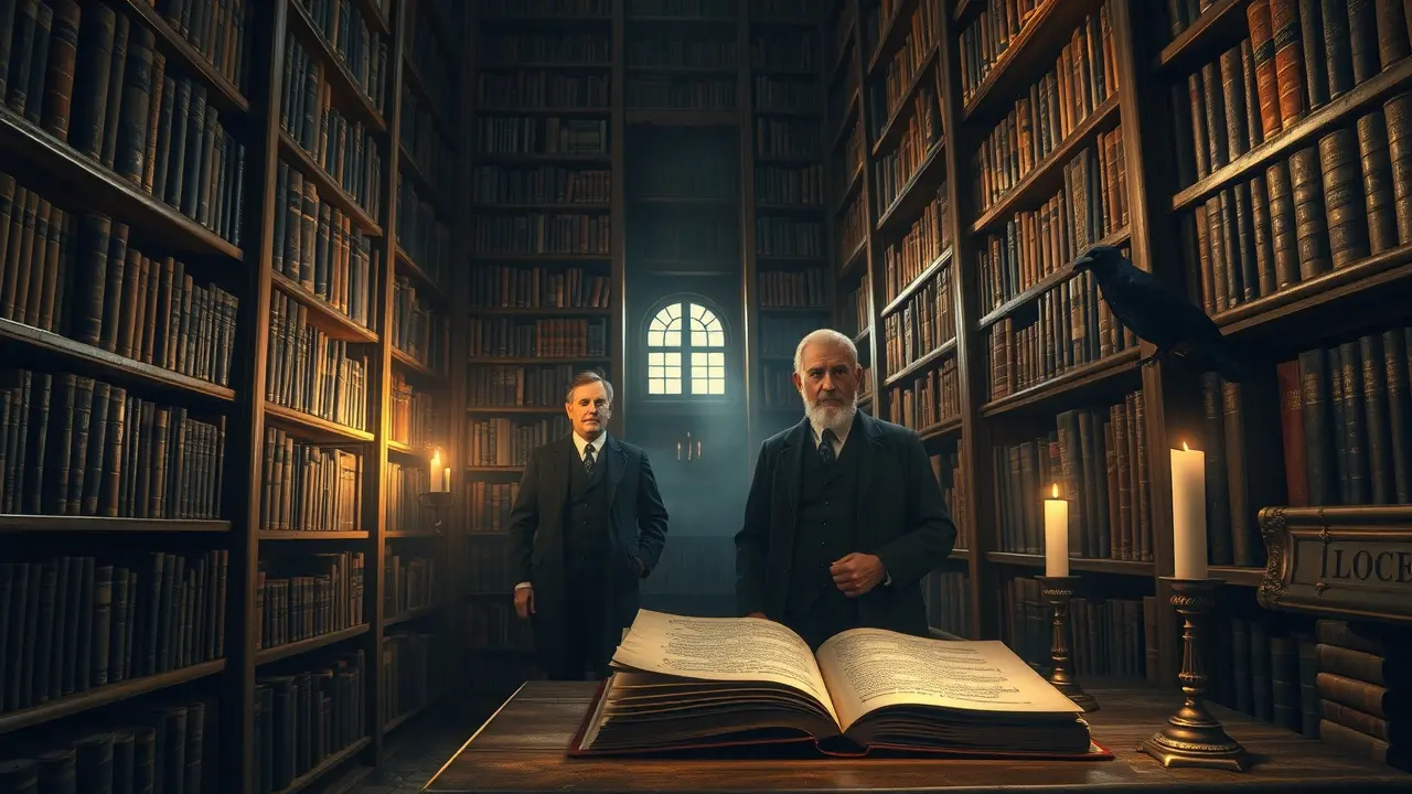 Sonhar com Irmãos Grimm: Desvende os Mistérios por Trás dos Contos Irmãos Grimm em biblioteca antiga