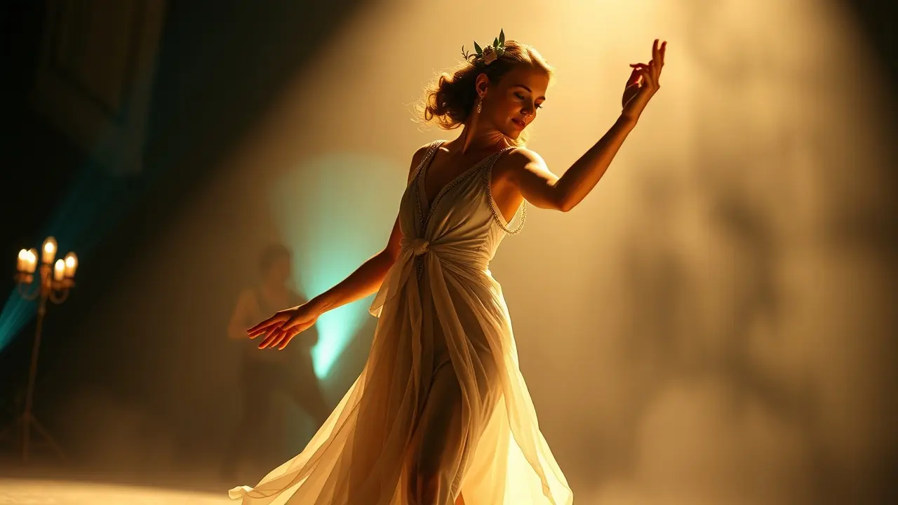 Mulher dançando: sonho com Isadora Duncan