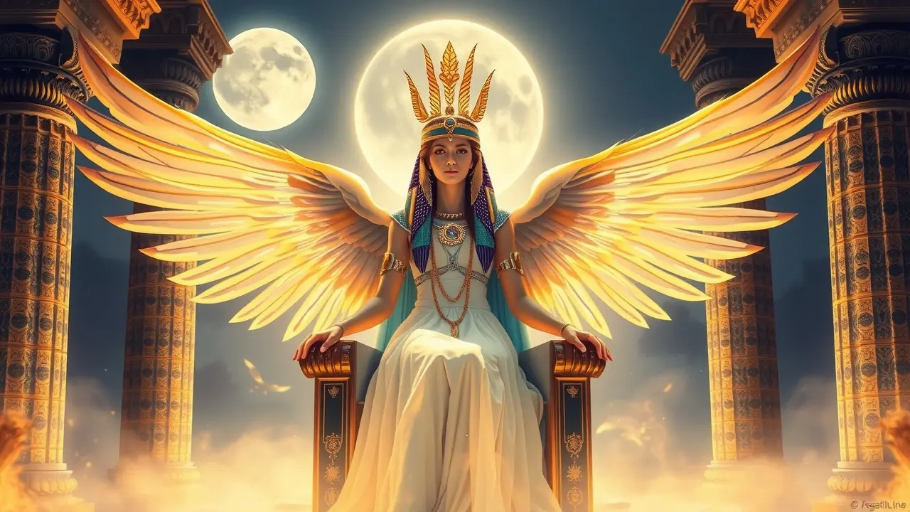 Significado de Sonhar com Ísis: Desvendando os Mistérios da Deusa Egípcia Deusa Ísis em representação onírica.