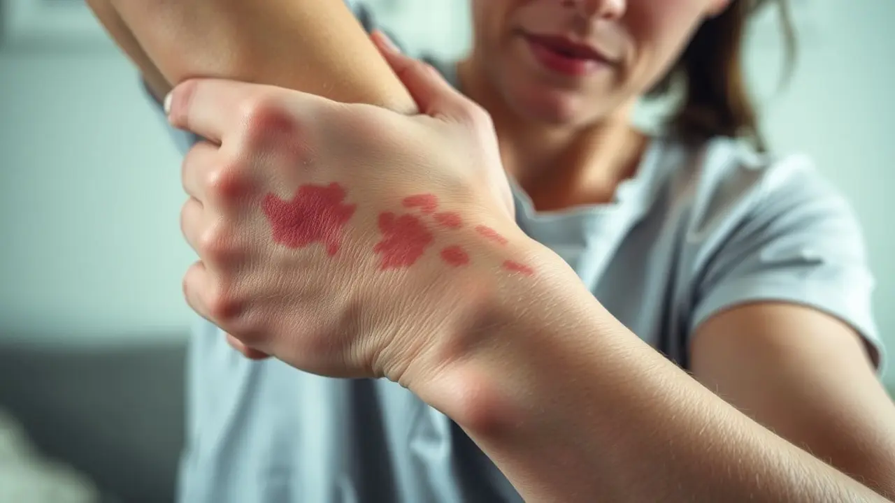 Pessoa se coçando intensamente