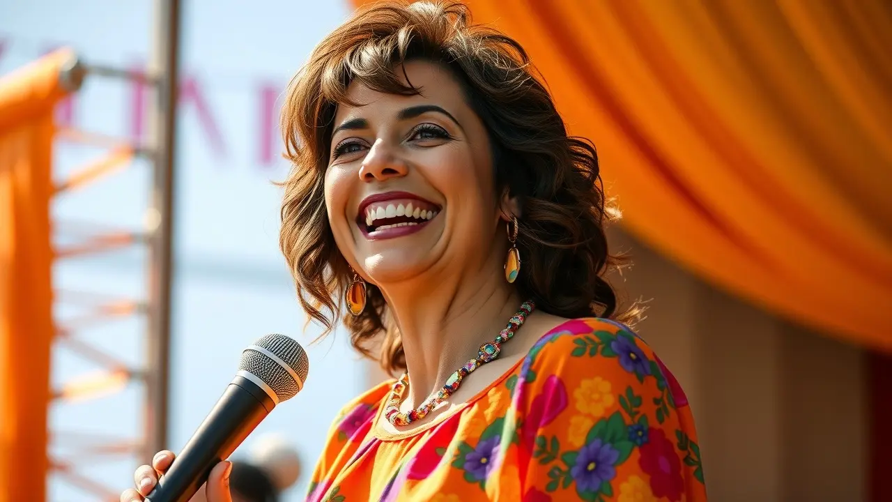 Significado de Sonhar com Ivete Sangalo: Interpretações e Simbolismos Mulher sorrindo, alegre e vestida com roupa colorida