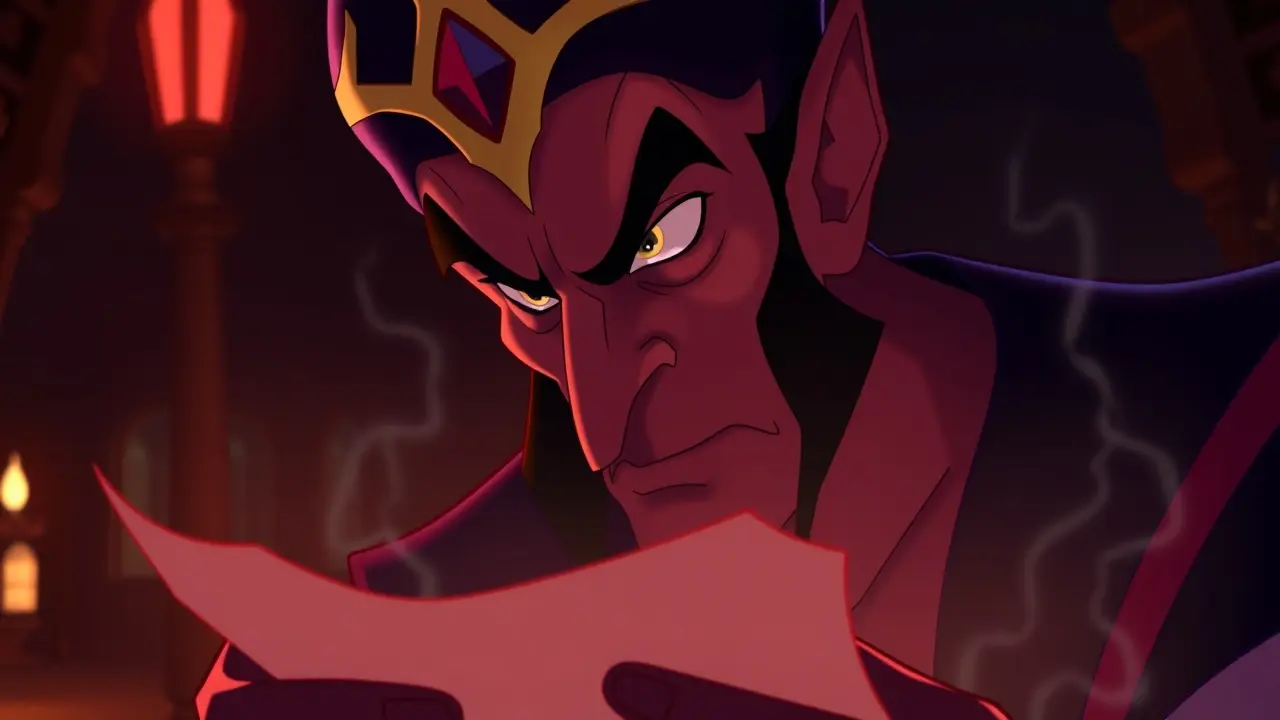 Sonhar com Jafar: Revelando os Segredos e Símbolos Ocultos Jafar planejando sua ascensão ao poder