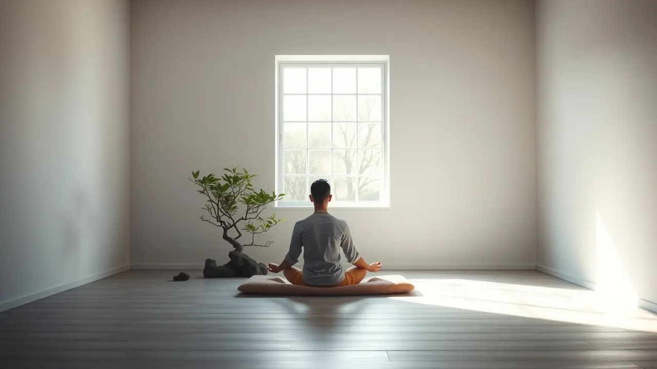 Sonhar com Jejuar: Descubra o Significado e as Mensagens Ocultas! Pessoa meditando em ambiente zen, simbolizando purificação e reflexão.