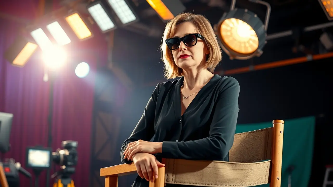 Significado de Sonhar com Jodie Foster: Interpretações e Simbolismos Jodie Foster em cadeira de diretora de cinema.