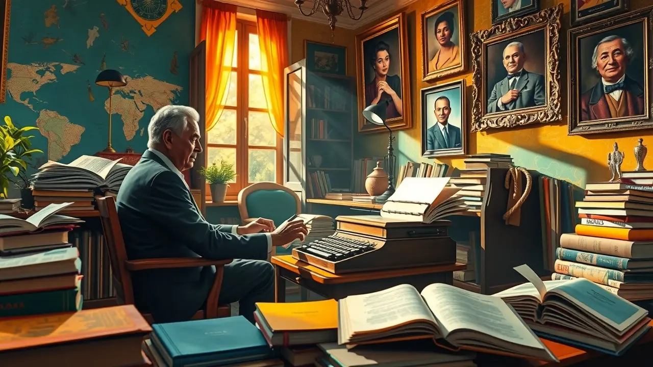 Sonhar com Jorge Amado: Descubra o Significado e as Mensagens Ocultas Sonho com Jorge Amado: Escritor em um ambiente inspirador