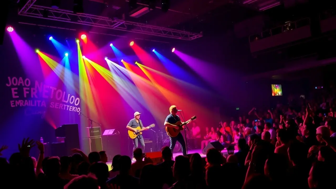 Sonhar com João Neto e Frederico: Descubra o Significado! Show da dupla João Neto e Frederico.