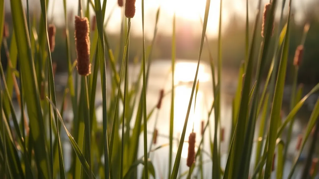 Sonhar com Junco: Descubra os Significados e Simbolismos Ocultos Junco verde em detalhes sob a luz do sol.