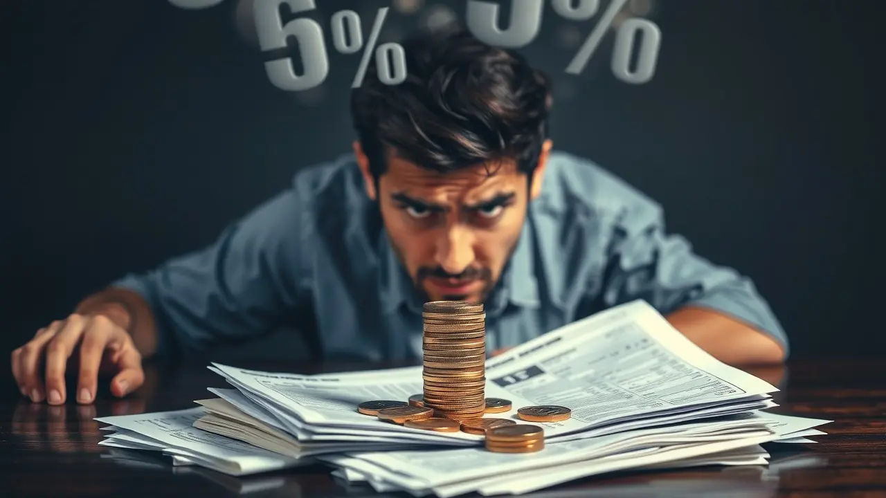 Preocupação financeira ao sonhar com juros