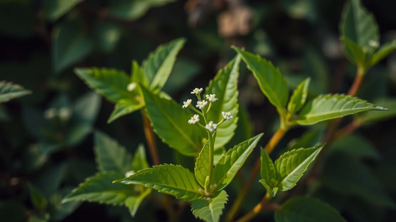 Pé de jurubeba verde exuberante