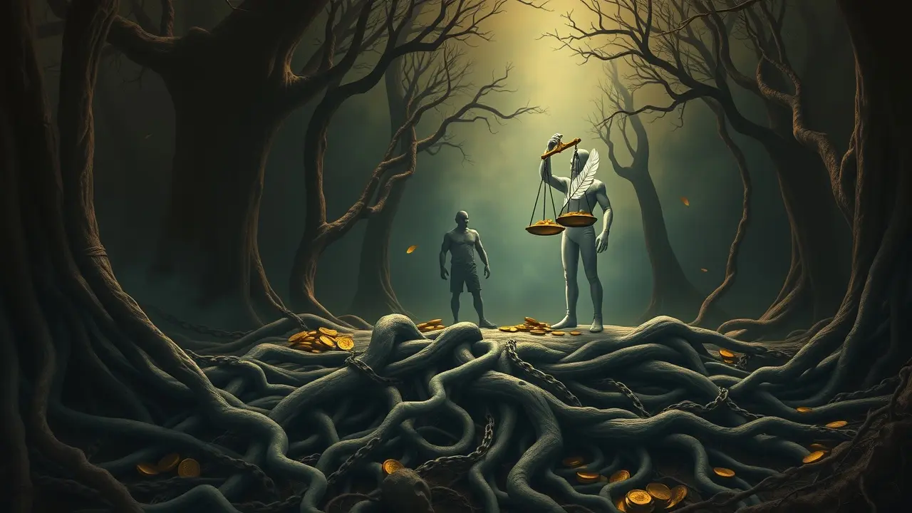 Sonho com justiçamento: balança desequilibrada.