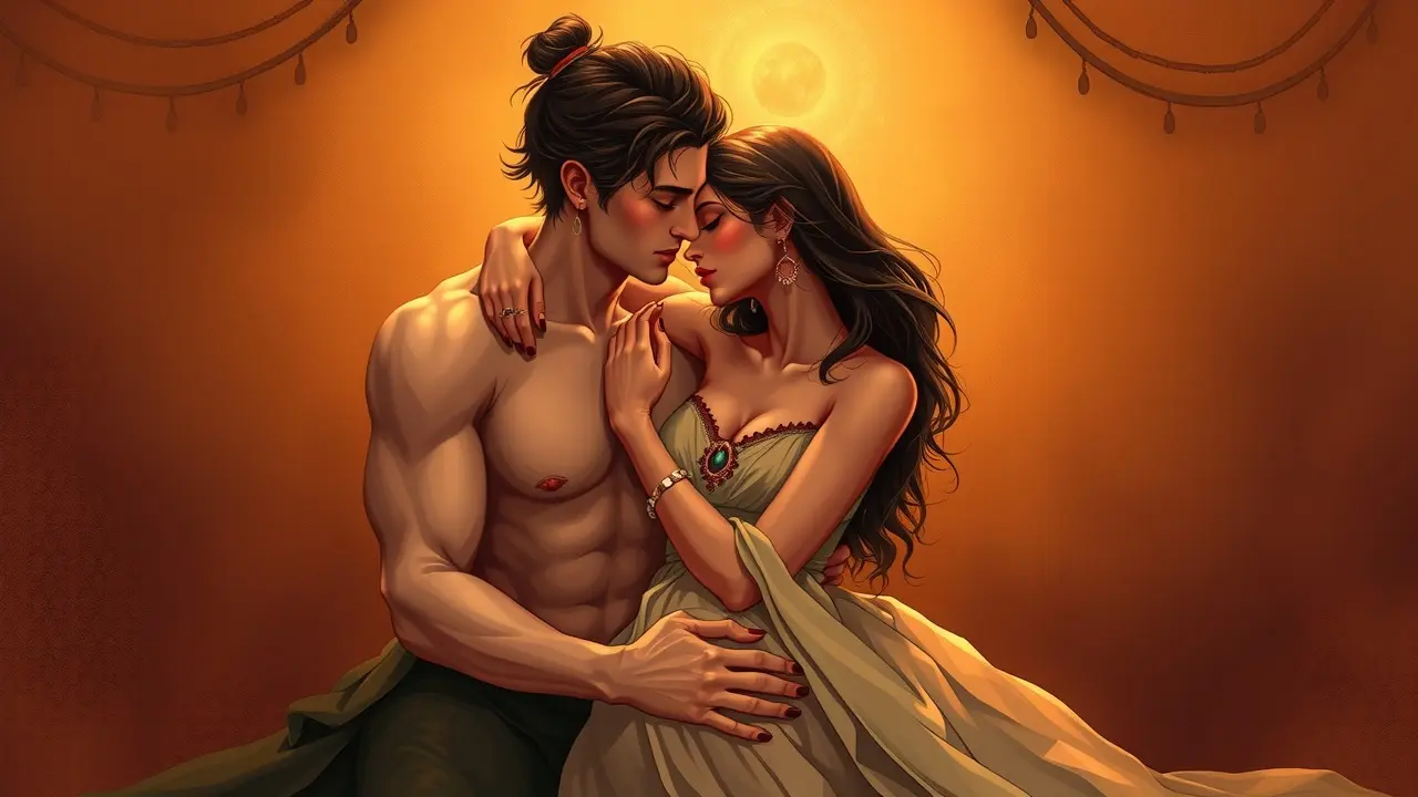 Sonhar com Kamasutra: Desvende os Significados Ocultos Casal em pose íntima inspirada no Kamasutra