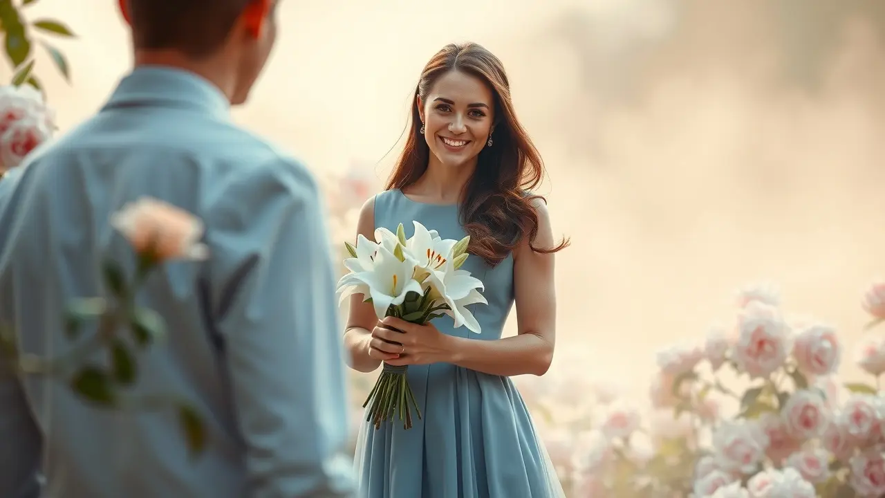 Sonho com Kate Middleton e lírios brancos