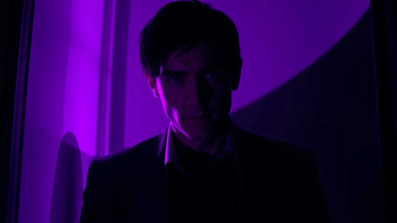 Kilgrave com olhar ameaçador.