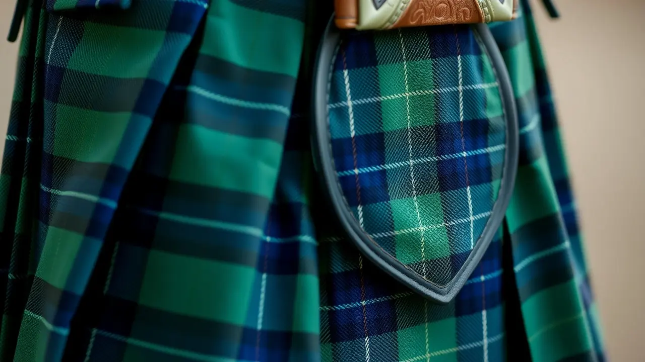Kilt escocês tradicional de lã