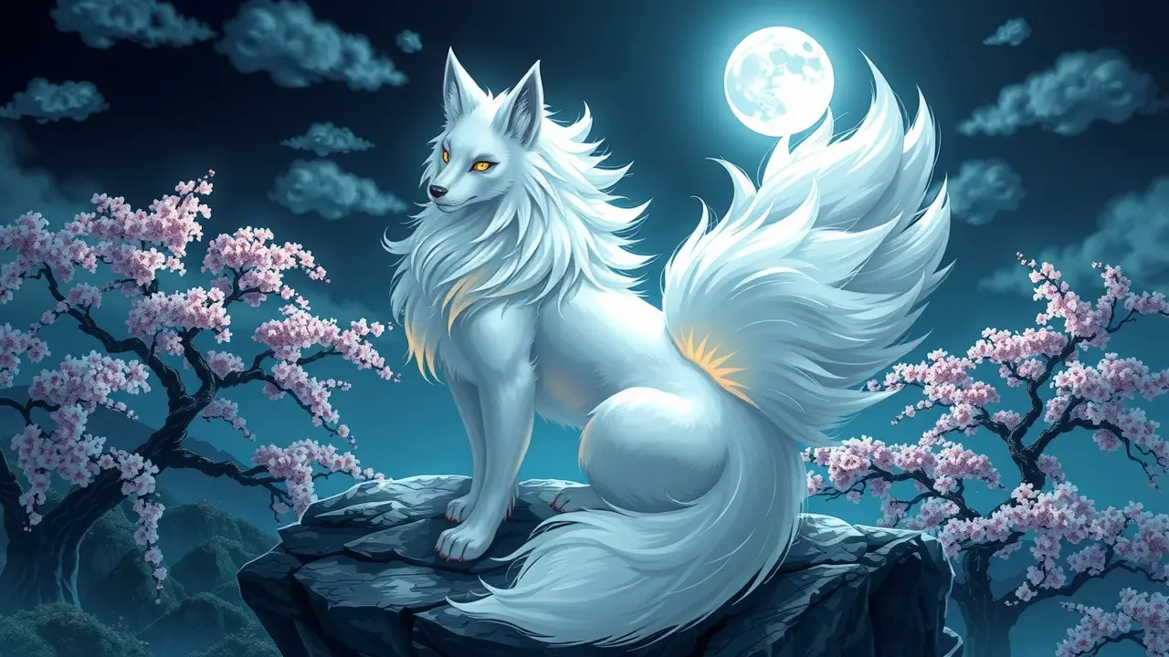 Kitsune de nove caudas em sonho