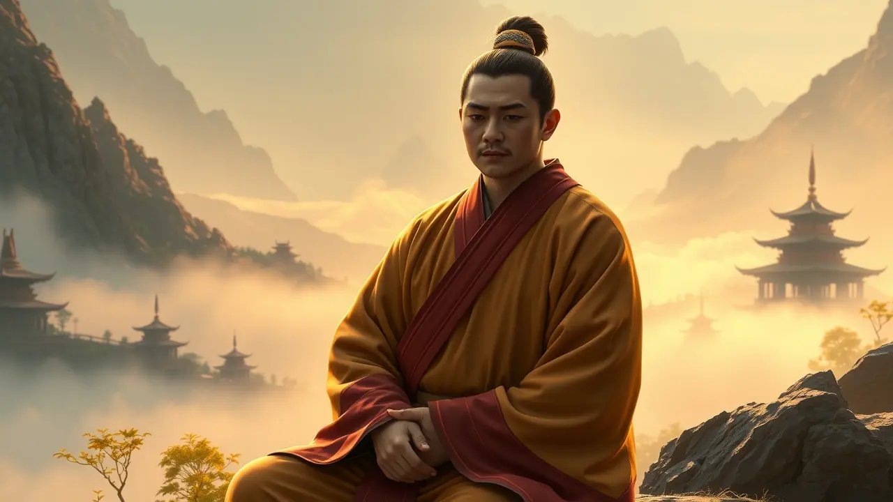 Kwai Chang Caine em meditação nas montanhas