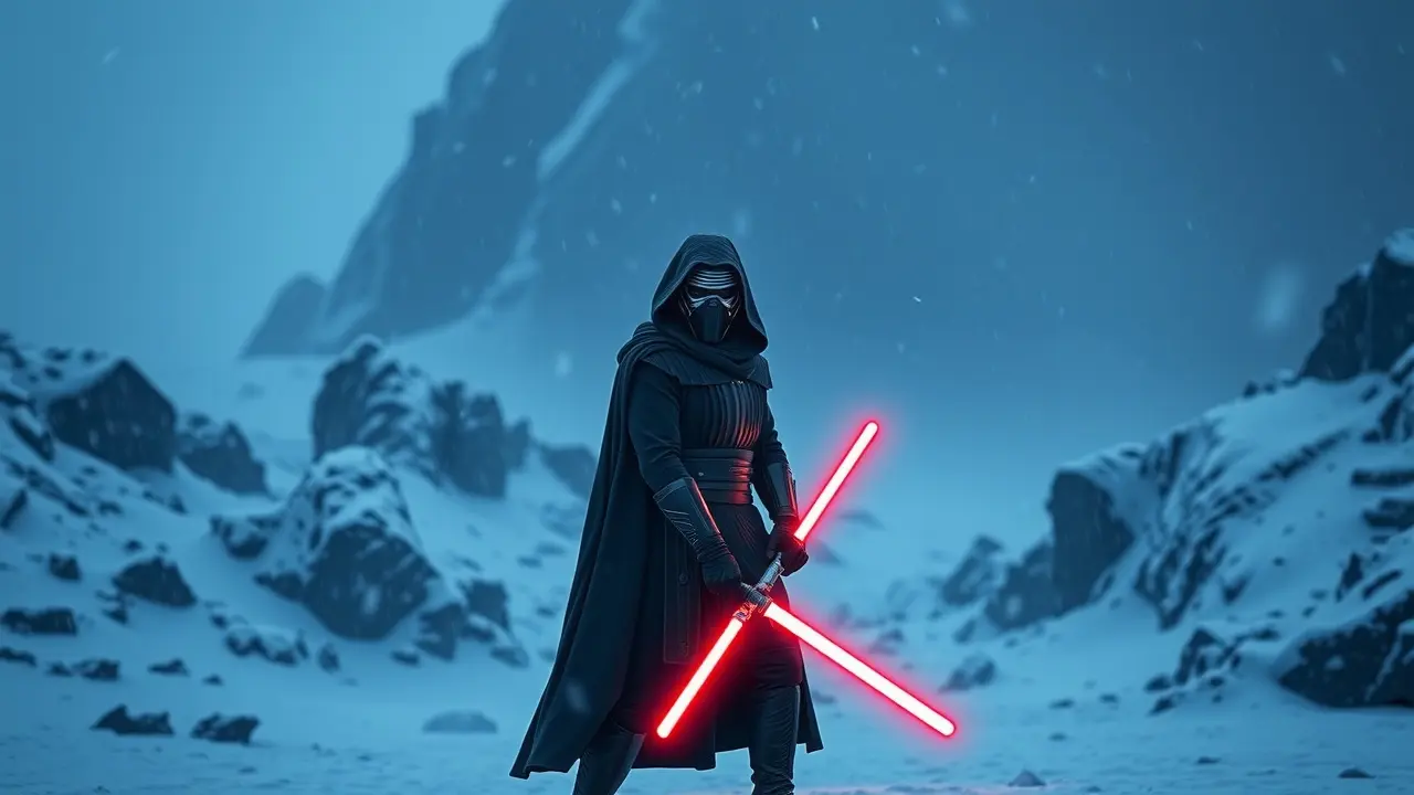 Sonhar com Kylo Ren: Descubra o Significado e as Interpretações Kylo Ren com sabre de luz em sonho.