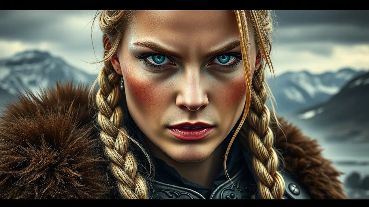 Mulher forte com armadura viking, sonhar com Lagertha.