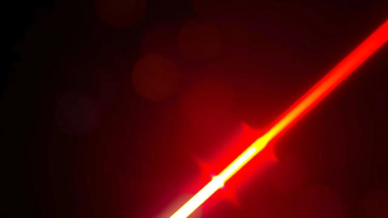 Laser cortando a escuridão