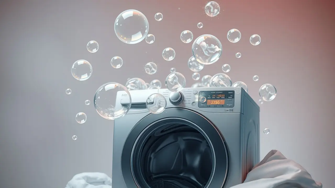 Sonho com lavadora e bolhas iridescentes