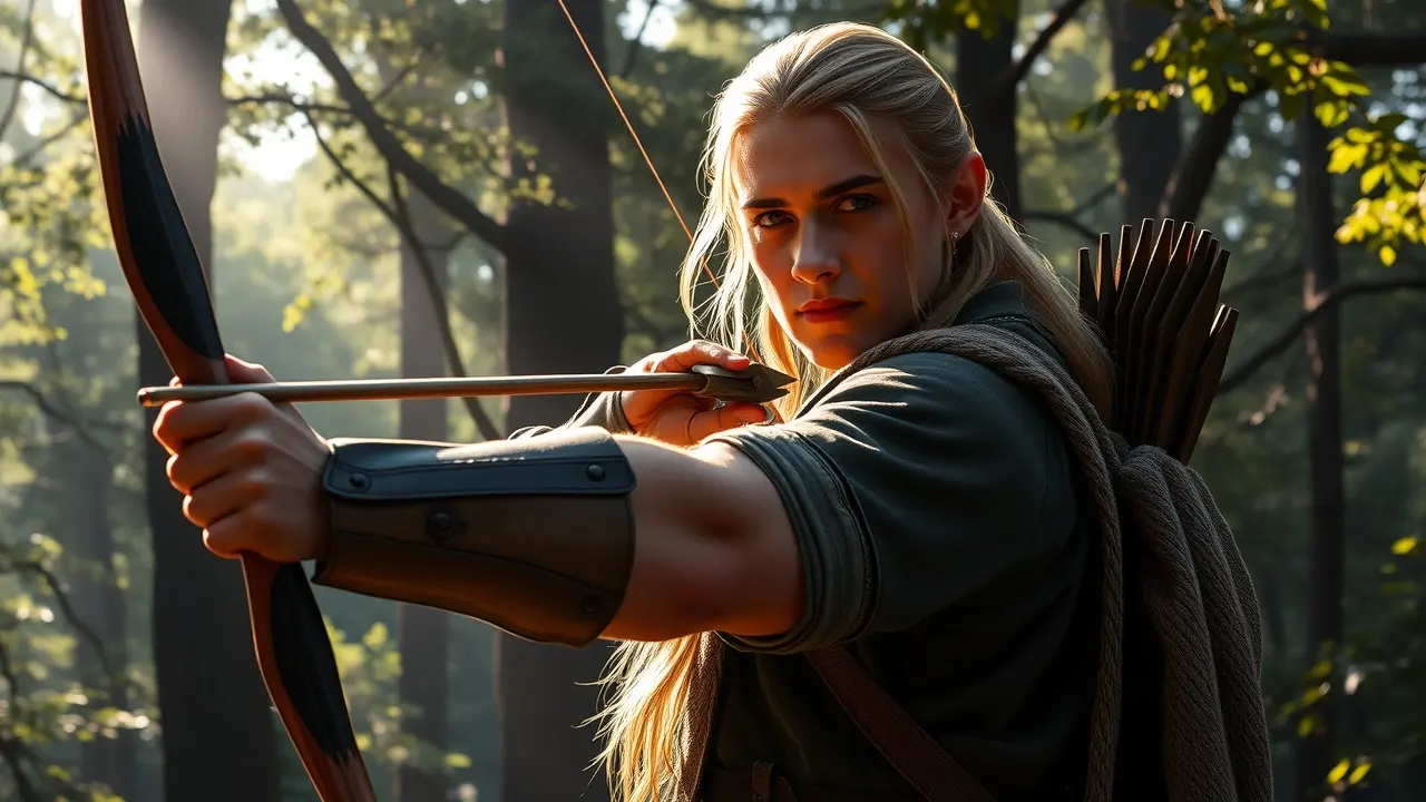 Sonhar com Legolas: Desvende os Significados Ocultos Legolas na floresta com arco e flecha
