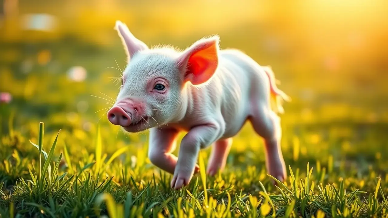 Sonhar com Leitão: Descubra os Significados Ocultos! Leitão correndo em campo verde