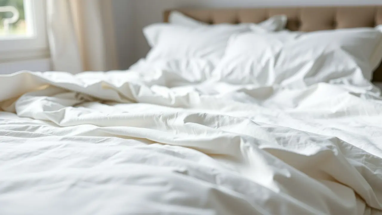 O Significado Profundo de Sonhar com Lençol: Descubra Seus Segredos Cama arrumada com lençóis de algodão branco