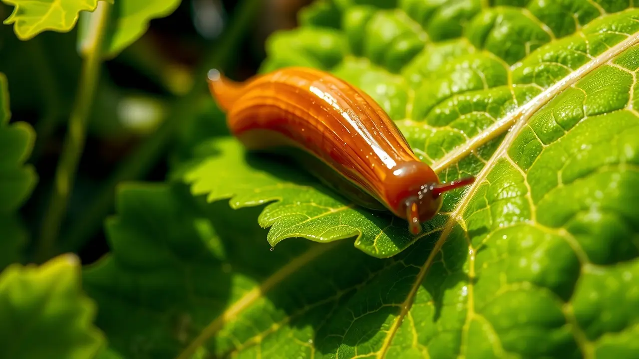 Sonhar com Lesma: Descubra o Significado e as Mensagens Ocultas Lesma rastejando sobre folha verde.