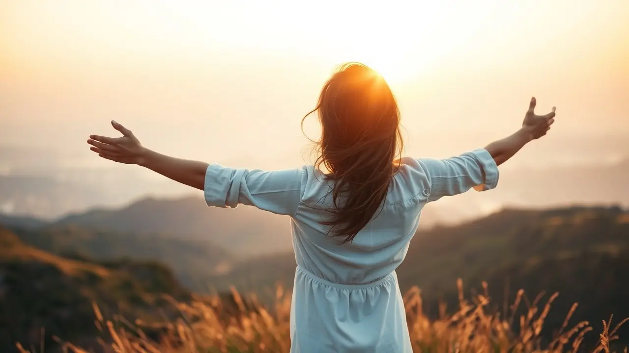 Significado de Sonhar com Liberação: Desvende os Símbolos Mulher livre no topo da colina