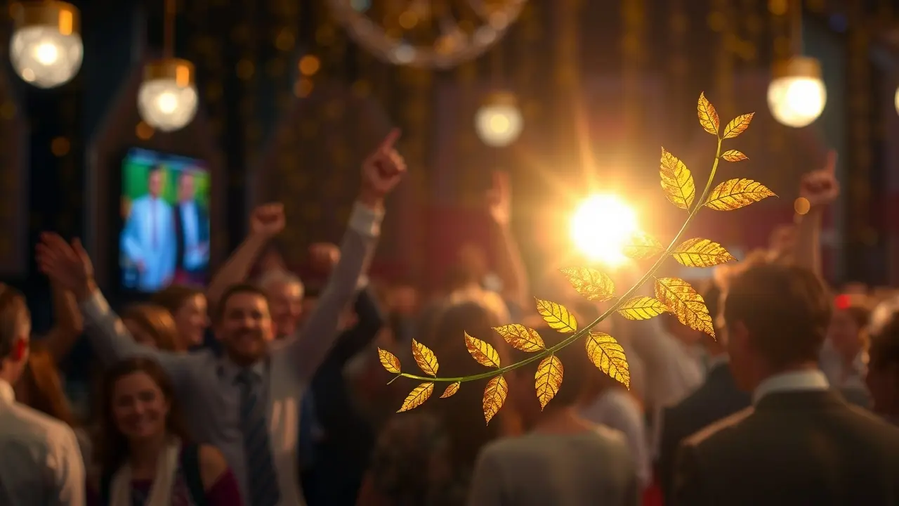 Significado de Sonhar com Louro: Descubra as Mensagens Ocultas Guirlanda de louro dourada brilhante.