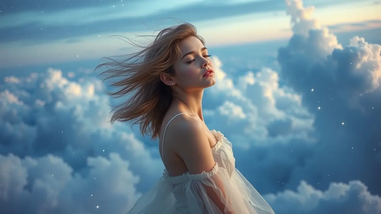 Significado de Sonhar com Luana Piovani: Desvende os Mistérios do Subconsciente Sonho com Luana Piovani em paisagem celestial