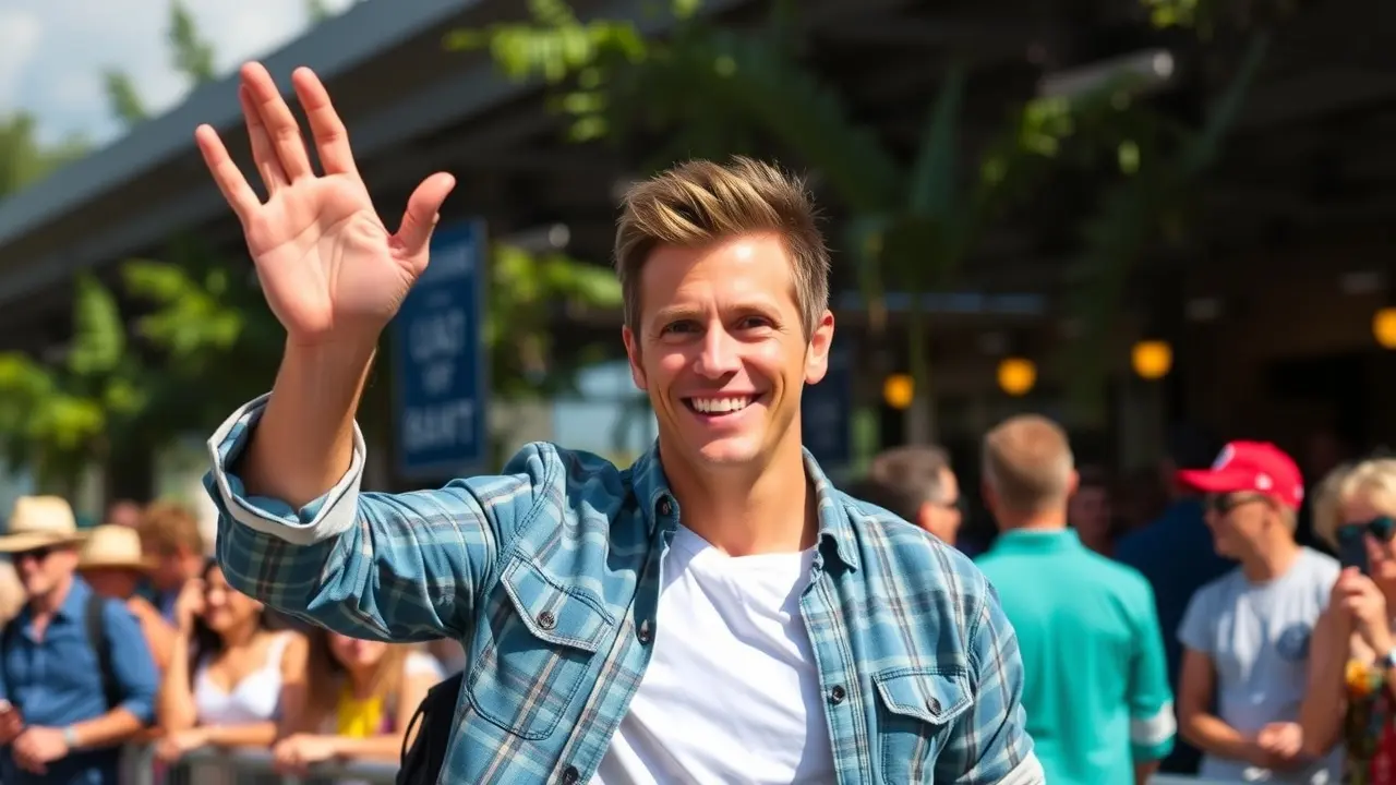 Luciano Huck sorrindo para a câmera